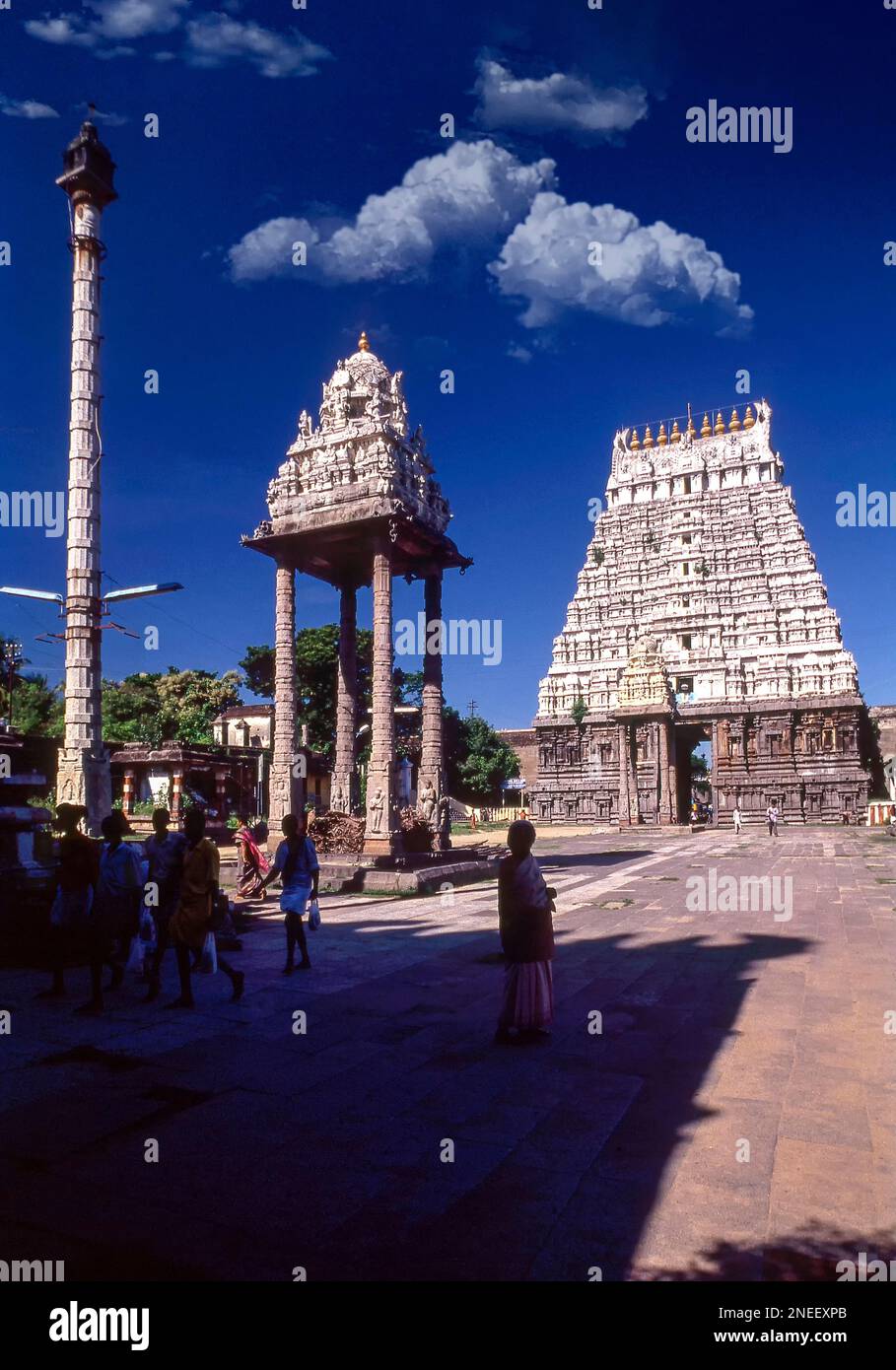 Der Varadharaja Perumal- oder Hastagiri-Tempel in Kancheepuram, Tamil Nadu, Indien, Asien Stockfoto