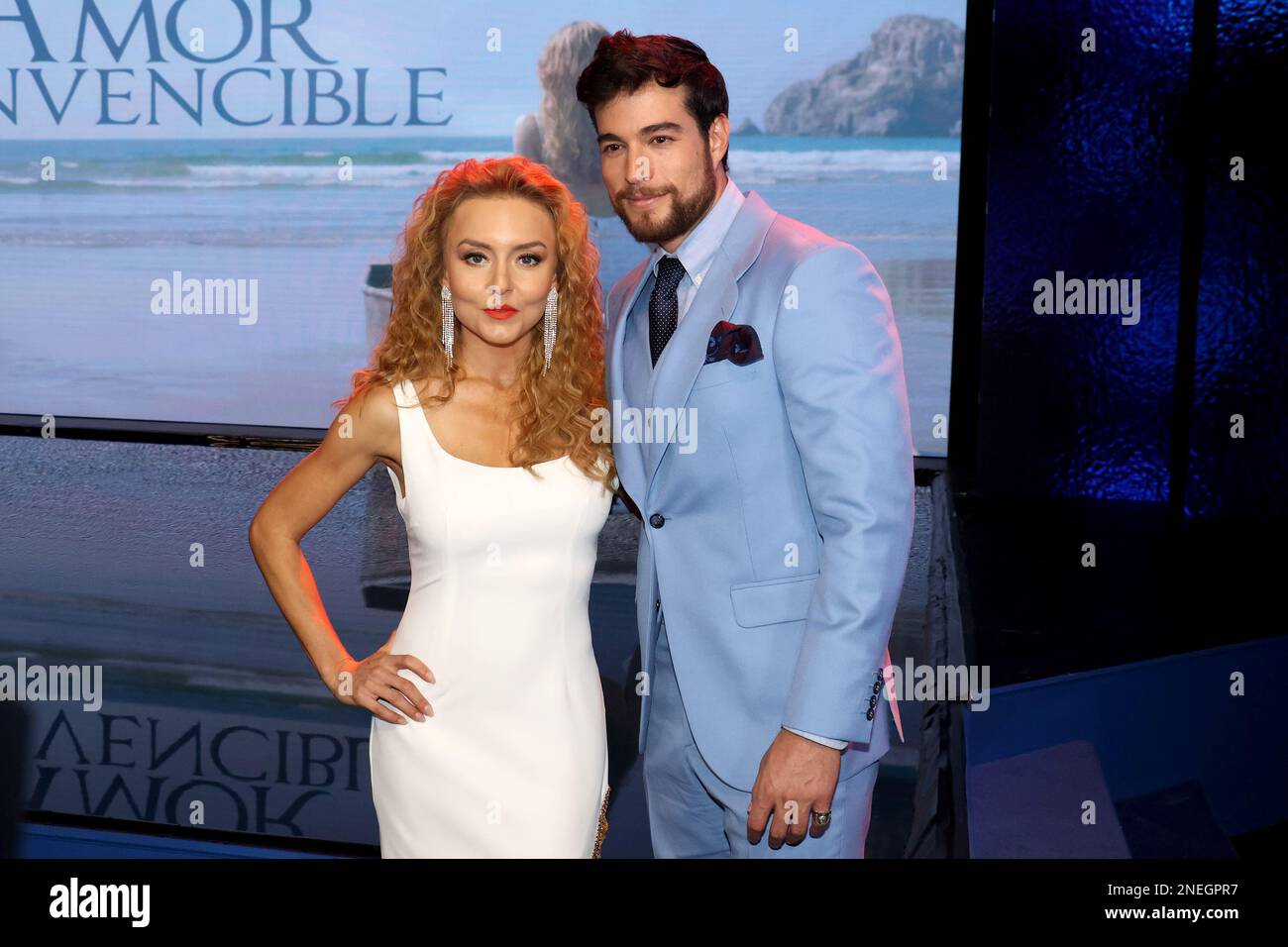 Premiere der Telenovela "El Amor Invencible" im Foro 15 von Televisa San Ángel Stockfoto