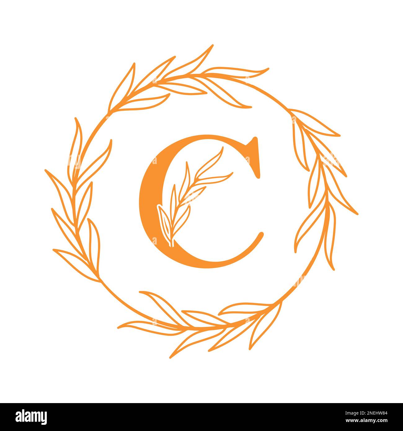 Designvorlage für Symbol mit Buchstabe C. Stock Vektor