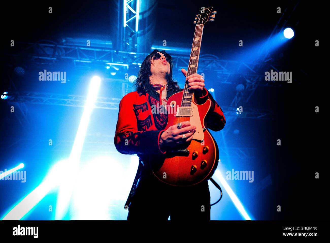 Mailand, Italien. 14. Februar 2023. Dirty Honey Live-Konzert im Magazzini Generali auf der California Dreamin' Tour in Mailand, Italien, Februar 14 2023 (Foto: Andrea Ripamonti/NurPhoto) Guthaben: NurPhoto SRL/Alamy Live News Stockfoto