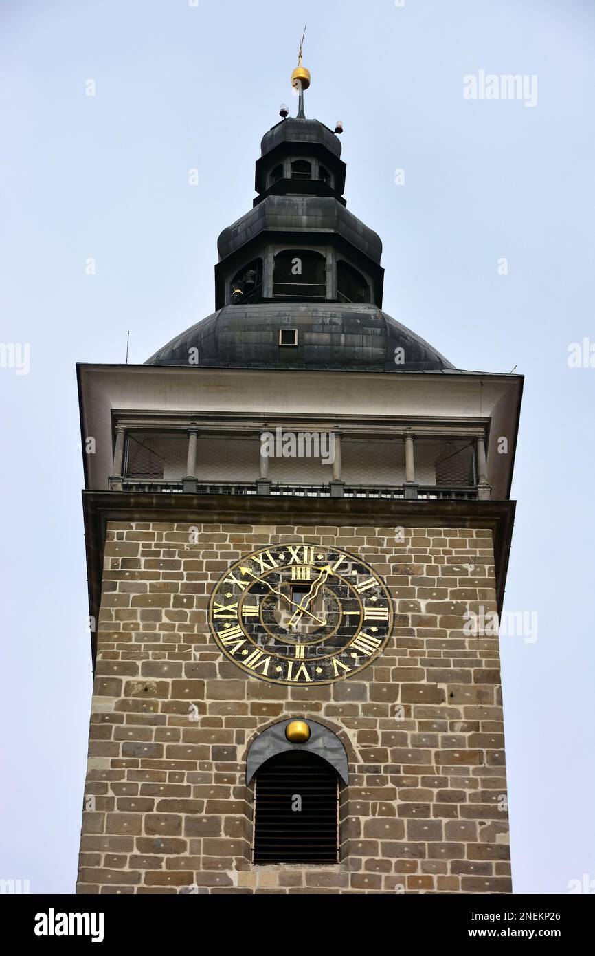 Schwarzer Turm, České Budějovice, Südböhmische Region, Tschechische Republik, Europa Stockfoto