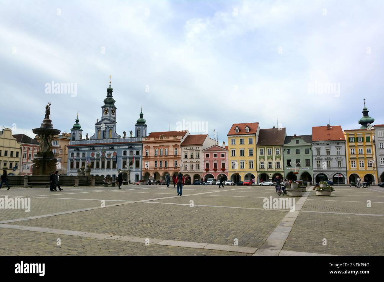 Přemysl Otakar II Square, Náměstí Přemysla Otakara II., České Budějovice, Südböhmische Region, Tschechische Republik, Europa Stockfoto