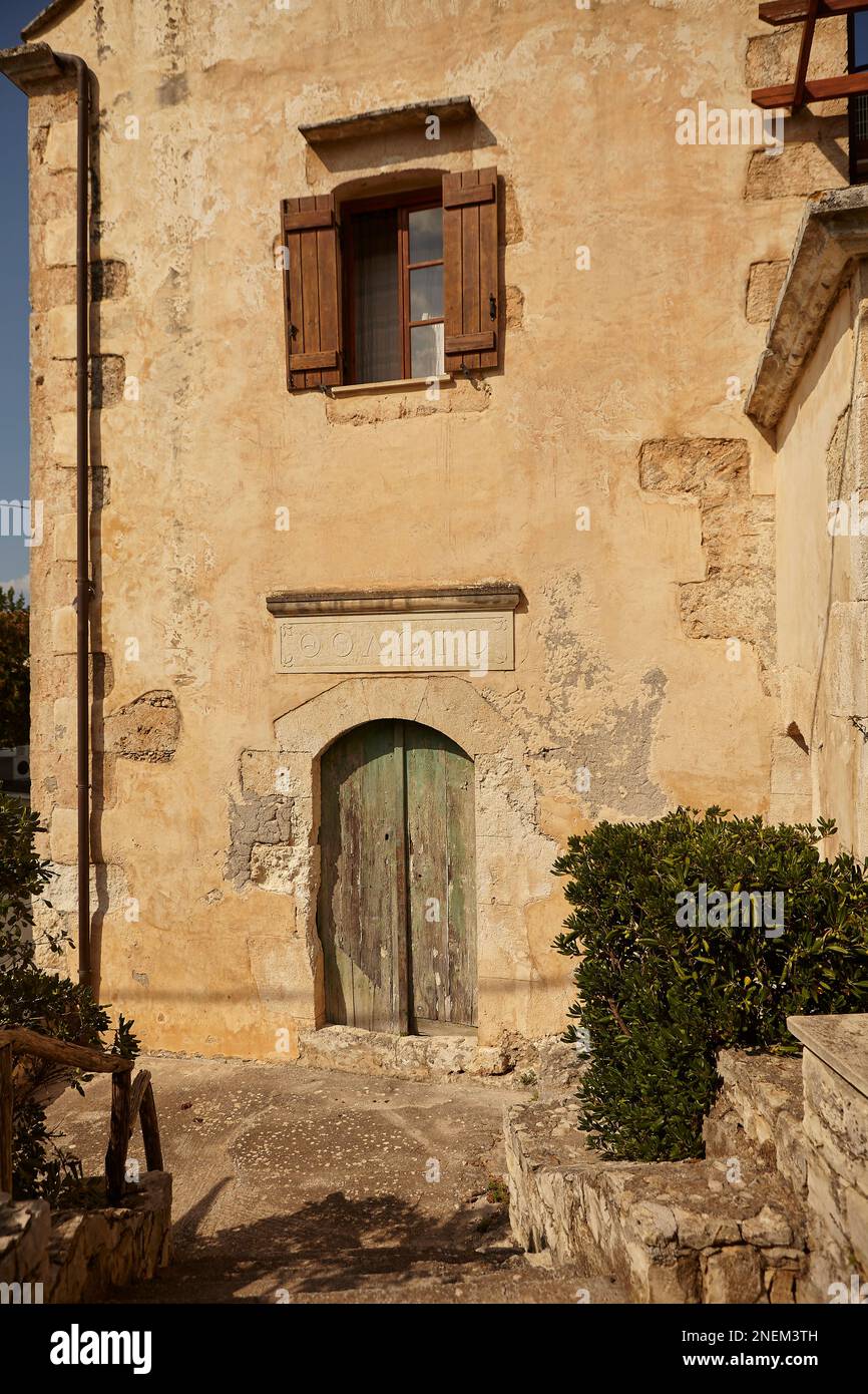 Traditionelles Haus auf Vamos Kreta Griechenland Stockfoto