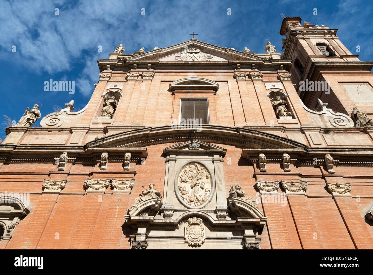 Valencia - Fassade der Kirche Iglesia santo Tomas Stockfoto