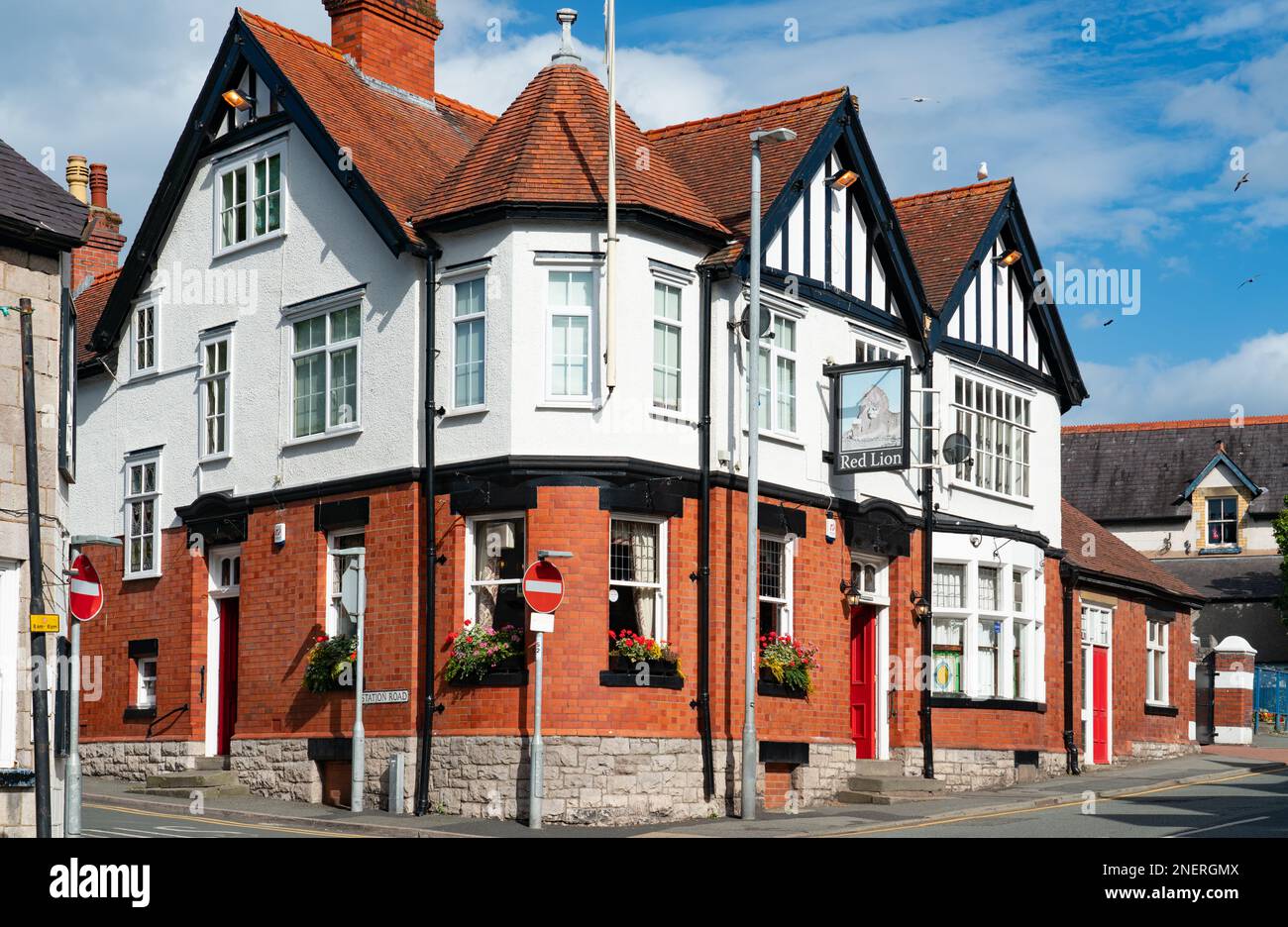 Red Lion Pub, Abergele Road, Old Colwyn, North Wales. Foto: August 2022. Stockfoto