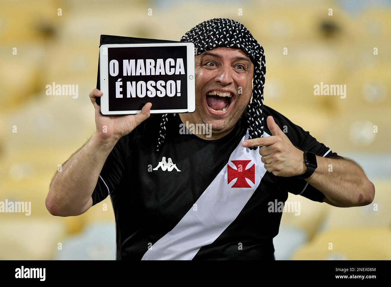 Rio De Janeiro, Brasilien. 16. Februar 2023. RJ - Rio de Janeiro - 02/16/2023 - CARIOCA 2023, VASCO X BOTAFOGO - Vasco-Fans während eines Spiels gegen Botafogo im Maracana-Stadion für die Carioca 2023-Meisterschaft. Foto: Thiago Ribeiro/AGIF/Sipa USA Guthaben: SIPA USA/Alamy Live News Stockfoto