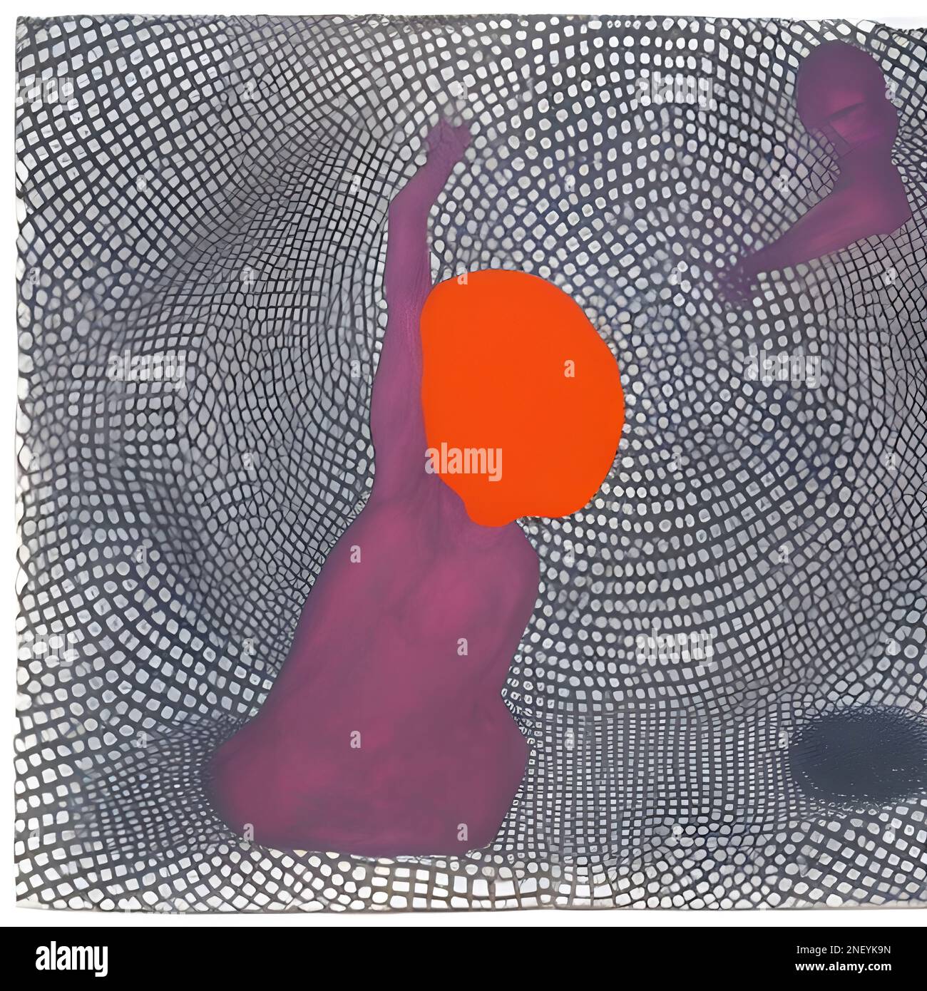 Surreale Illustration über den Suchenden und die dunkle Seite der Psyche. Stockfoto