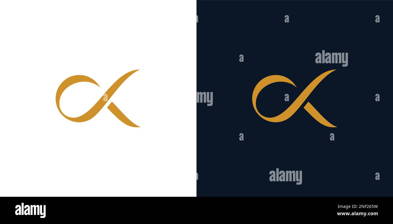 Modernes und elegantes CK-Initialen-Logo-Design Stock Vektor