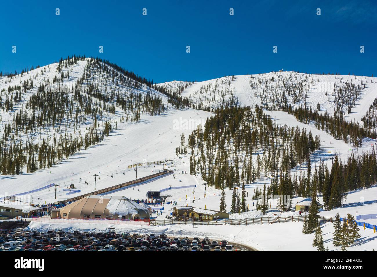 Skigebiet Monarch außerhalb von Salida in den Colorado Rocky Mountains Stockfoto