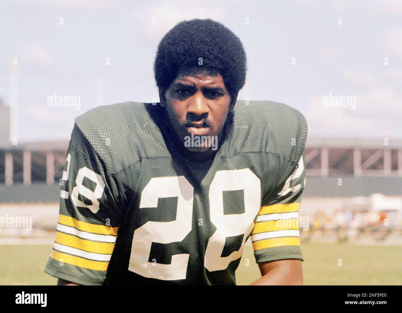 Green Bay Packers Head Cornerback Willie Buchanon is shown in 1973. (AP Photo) Stockfoto