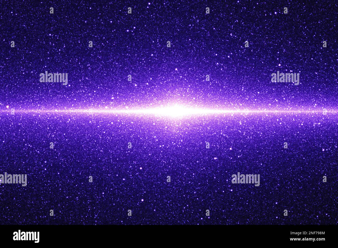 Seitenansicht der Außerirdischen-Deep-Space-Galaxie. 3D Abbildung Stockfoto