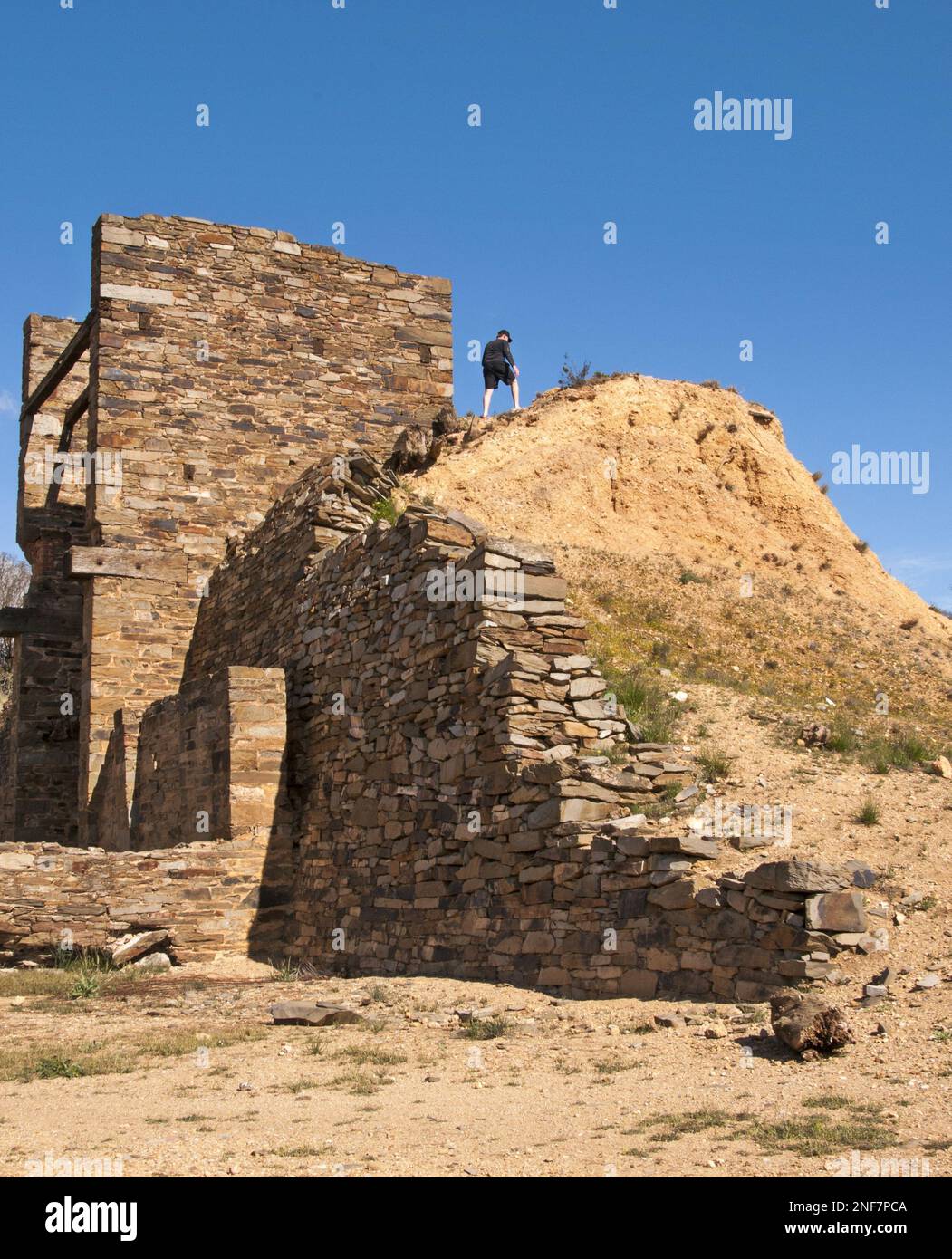 Burra Mine Historic Site in der Kupferminenstadt Burra, Mitte-Nord-Süd-Australien Stockfoto