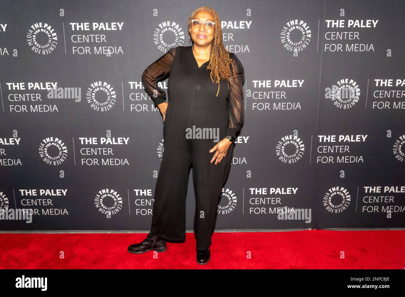 New York, Usa. 16. Februar 2023. Die Regisseurin Lisa Cortés besucht im Paley Museum in New York City „The Storytellers: Maintain the Legacy of Iconic Black Musicians“. Kredit: SOPA Images Limited/Alamy Live News Stockfoto