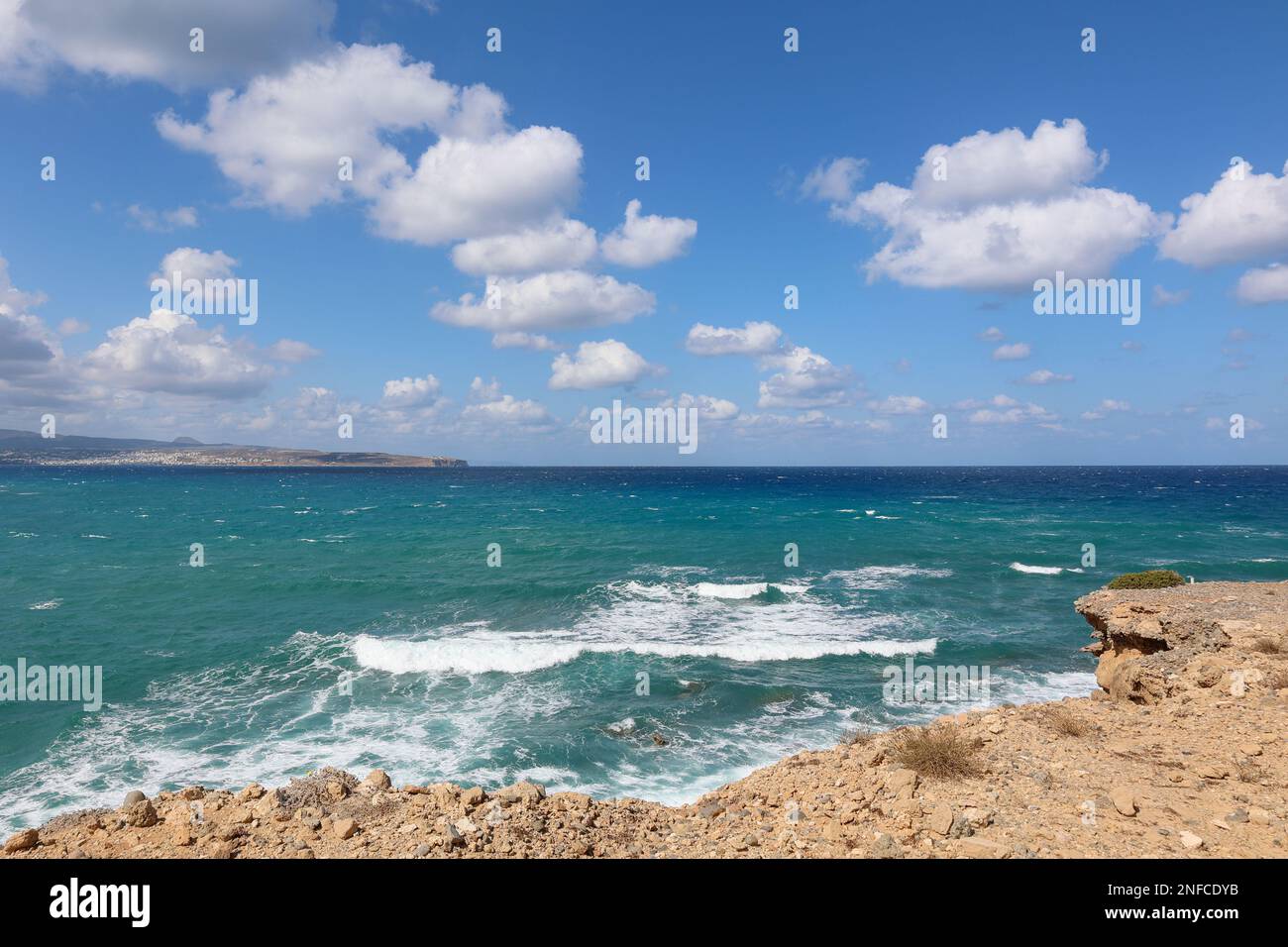 Blick auf den Horizont am Libyschen Meer Stockfoto