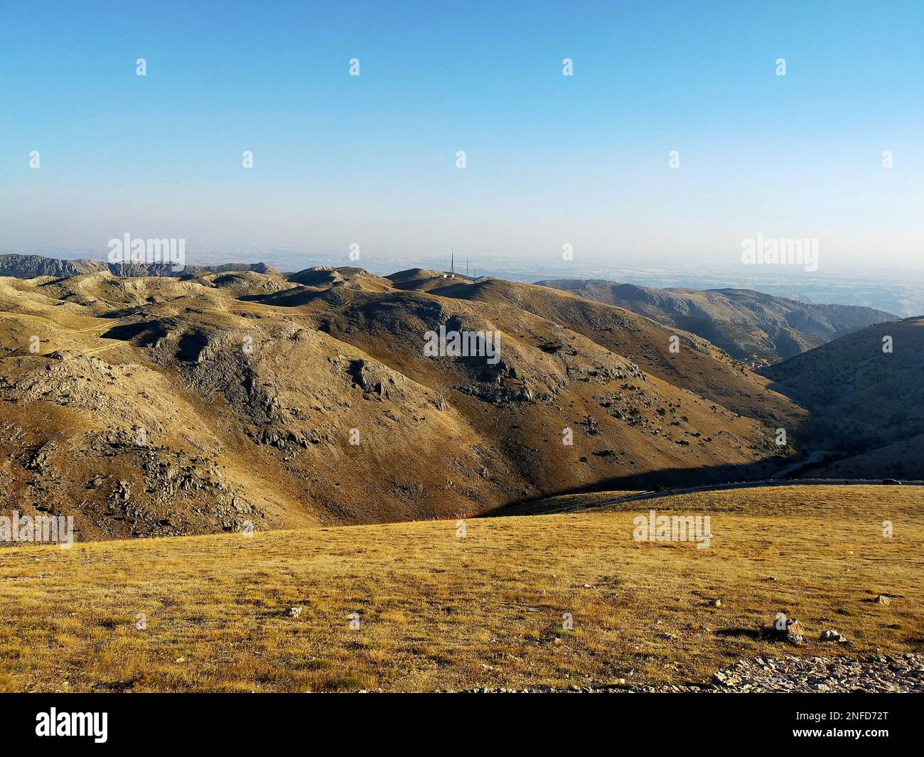 Blick auf Mount Ankar, Adiyaman, Türkei. Stockfoto