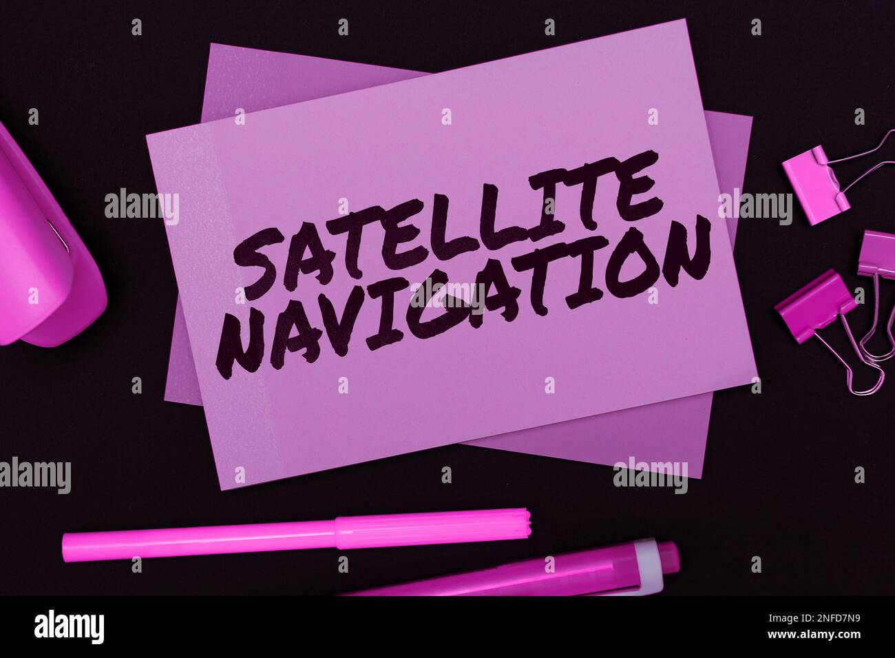 Inspiration mit Zeichen für Satellitennavigation, Business Concept System für autonome georäumliche Positionierung Stockfoto