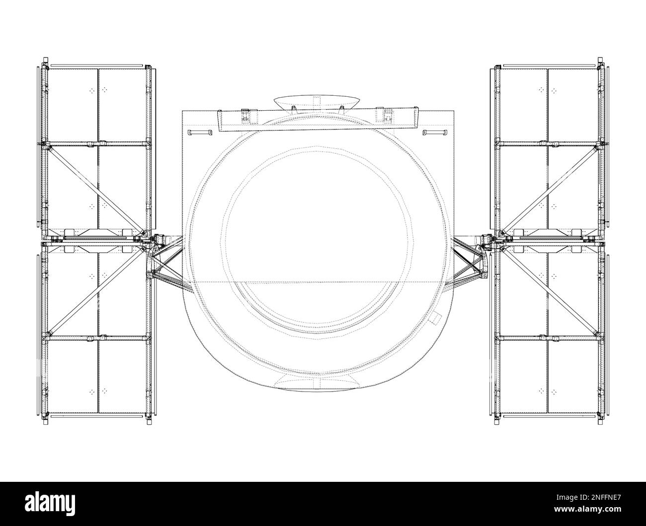 Hubble-Weltraumteleskop. Sattellit Stockfoto