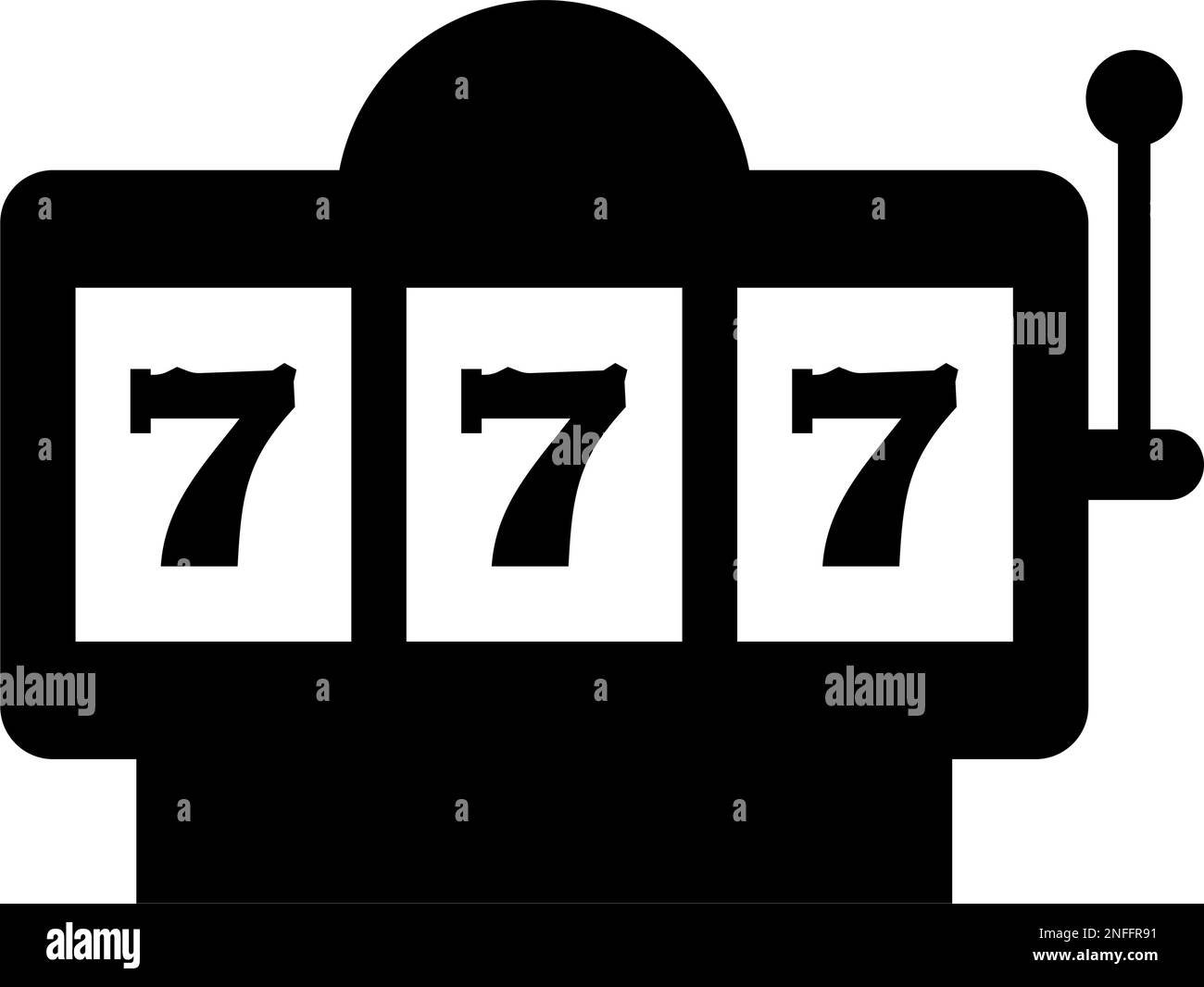 Silhouette für Casino-Slot. Bearbeitbarer Vektor. Stock Vektor