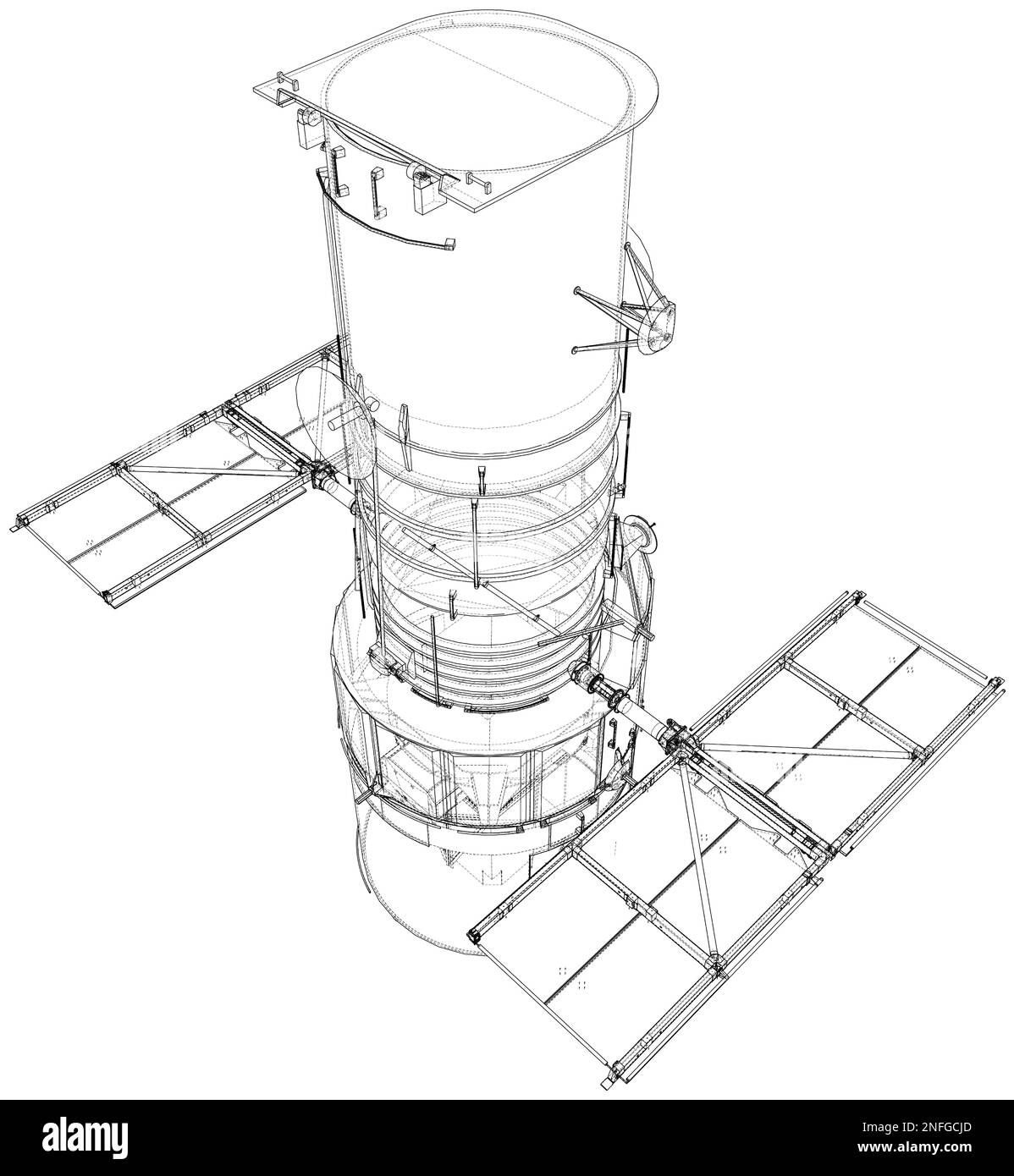Hubble-Weltraumteleskop. Sattellit Stockfoto