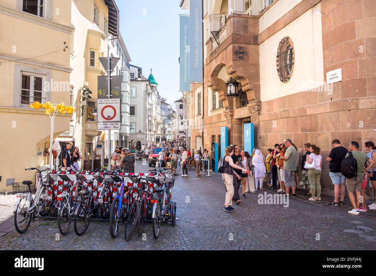 Italien. Trentino Alto Adige. Bozen. Bozen. In die Altstadt Stockfoto