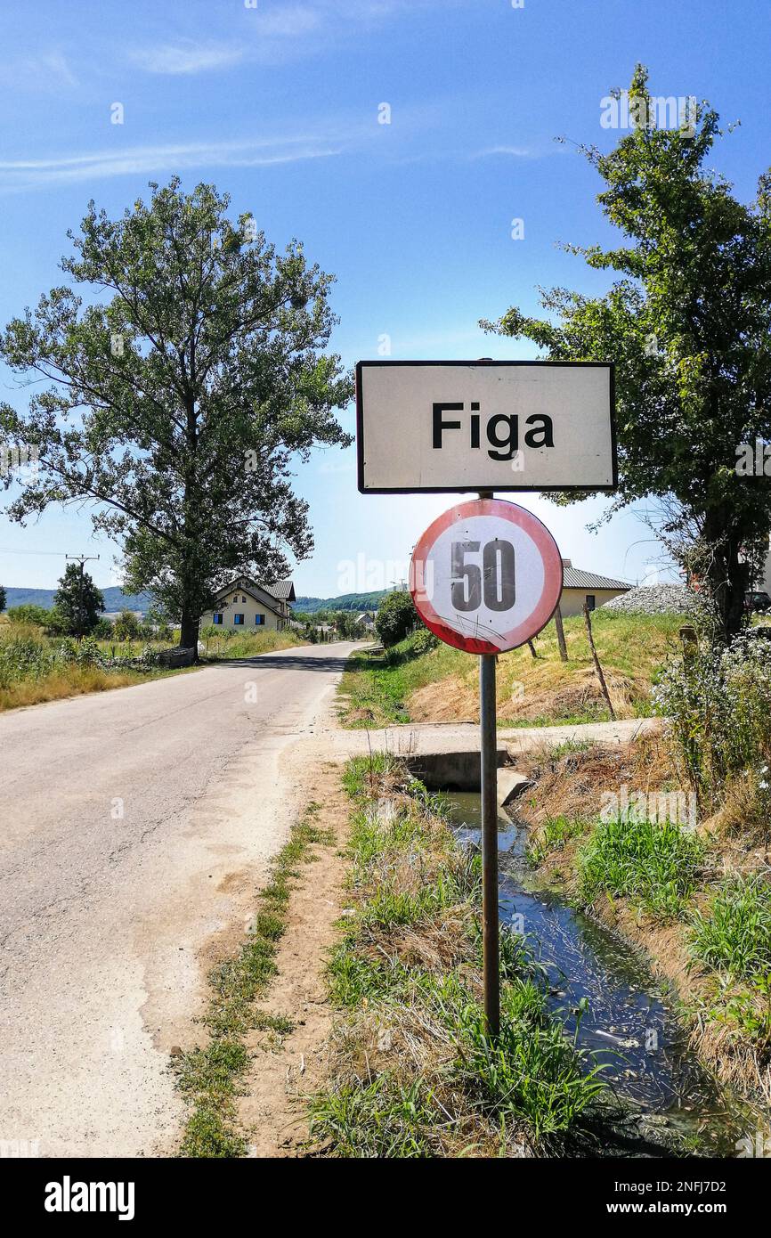 Rumänien. Siebenbürgen. FIGA-Dorf Stockfoto