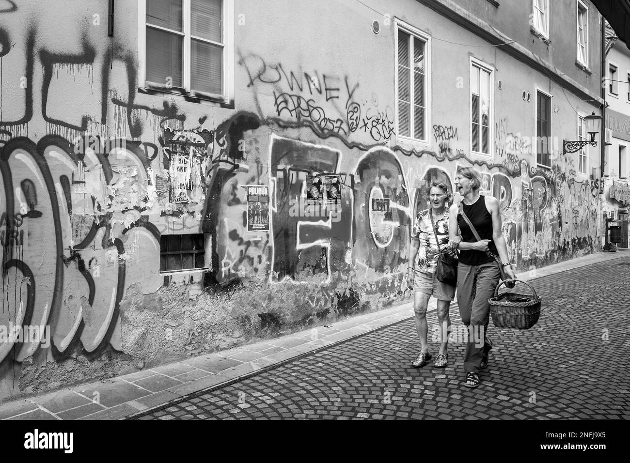 Slowenien. Ljubljana. In die Altstadt. Das tägliche Leben Stockfoto