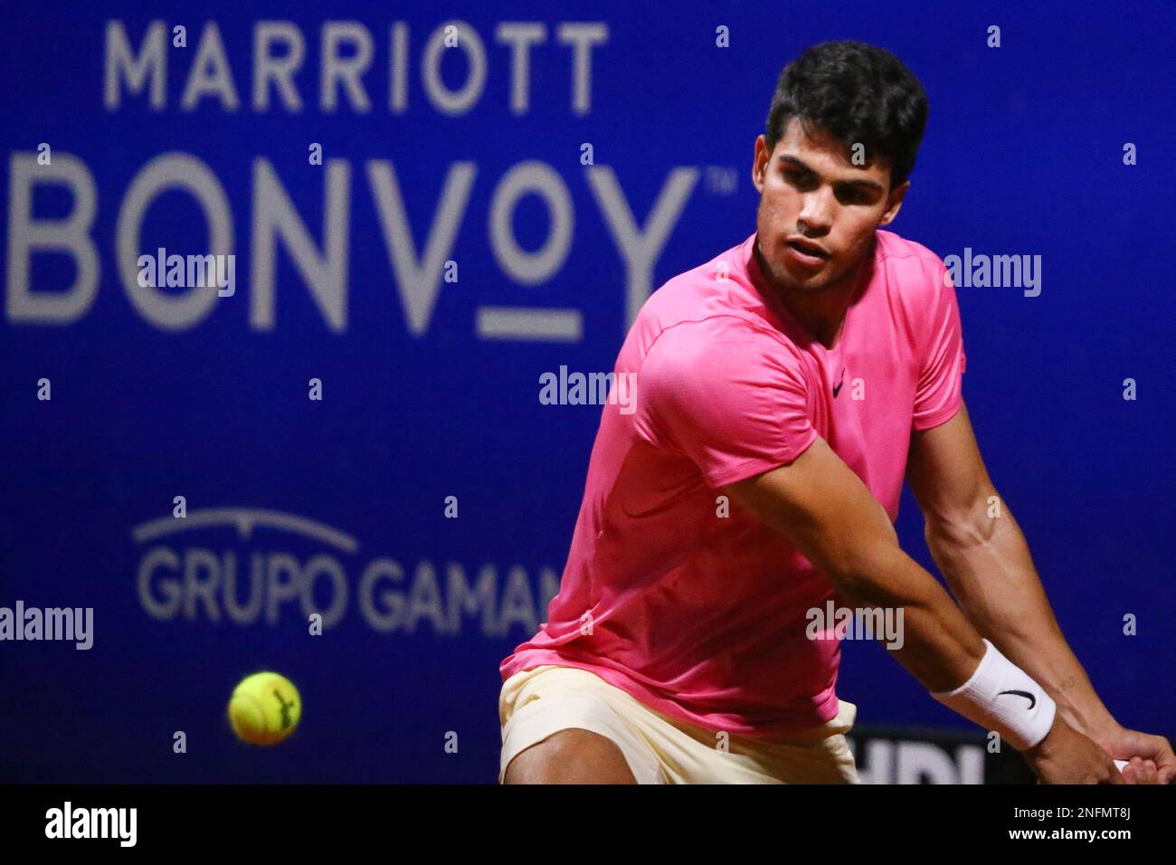 Carlos Alcaráz Tenista Español en el ATP de Buenos Aires Stockfoto