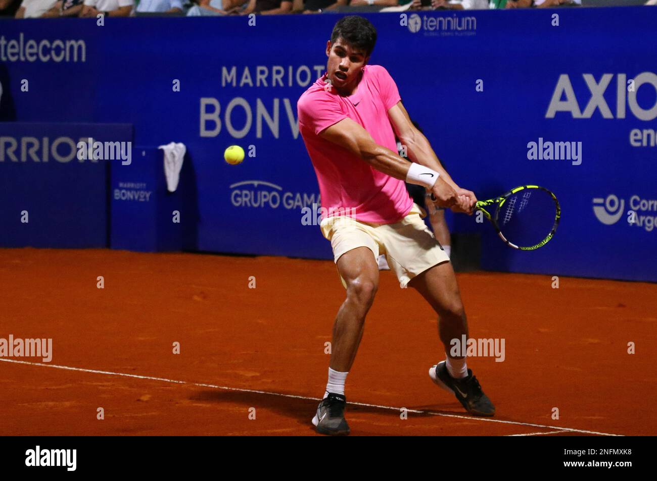 Carlos Alcaráz Tenista Español en el ATP de Buenos Aires Stockfoto