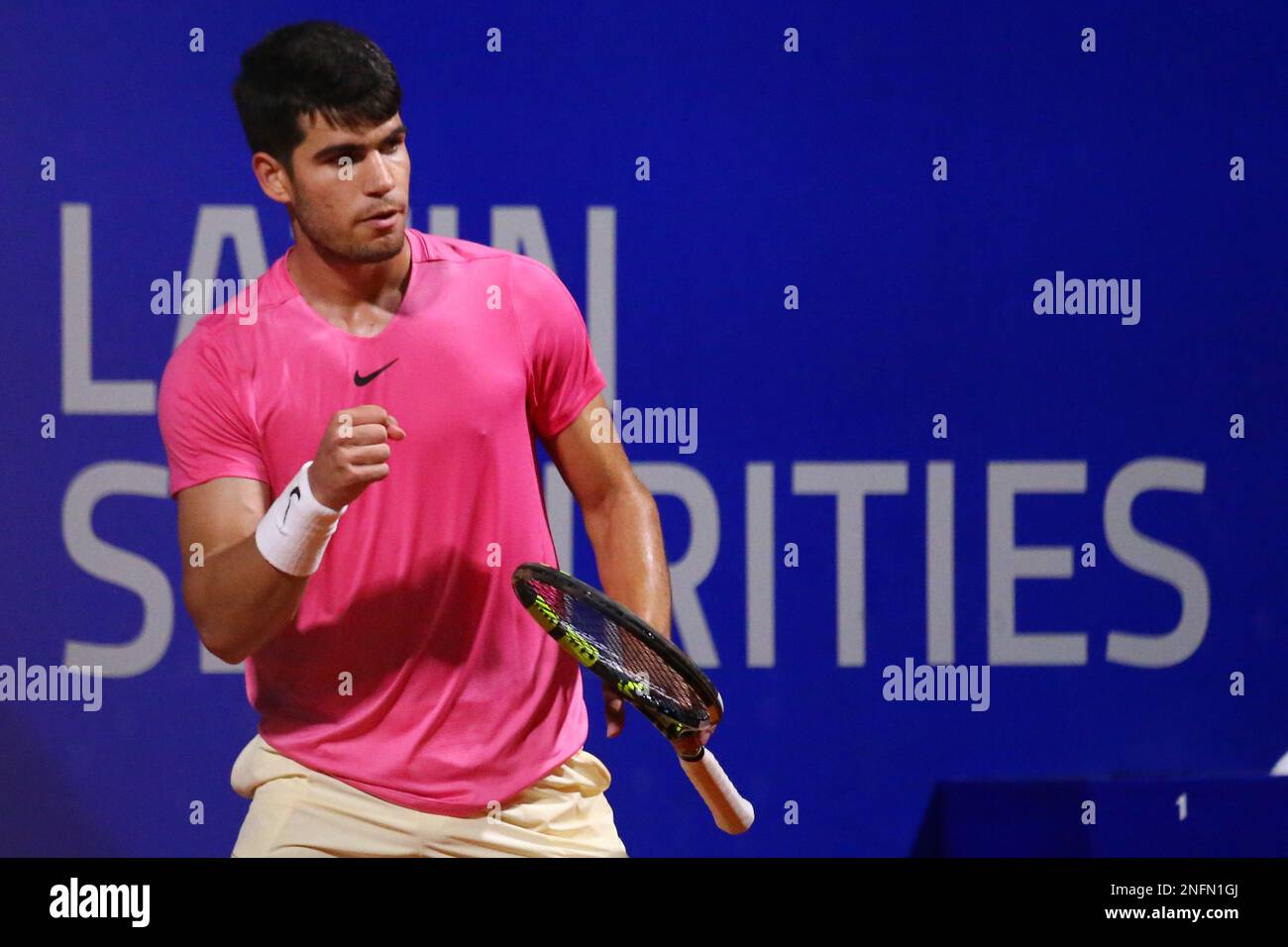 Carlos Alcaráz Tenista Español en el ATP de Buenos Aires Stockfoto