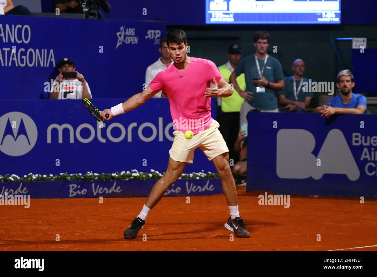 Carlos Alcaráz Tenista Español en el ATP de Buenos Aires Stockfoto