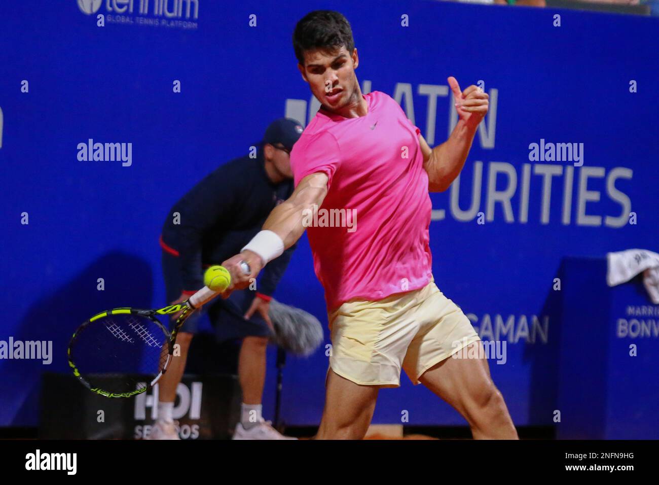 Carlos Alcaráz Tenista Español en el ATP de Buenos Aires Stockfoto