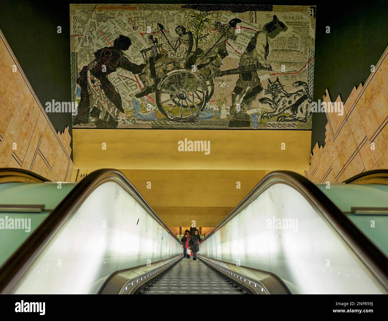 Neapel Kampanien Italien. Toledo ist eine Station der Linie 1 der Metro Neapel, benannt nach der nahe gelegenen Via Toledo. Er gewann den 2013 LEAF Award AS Stockfoto