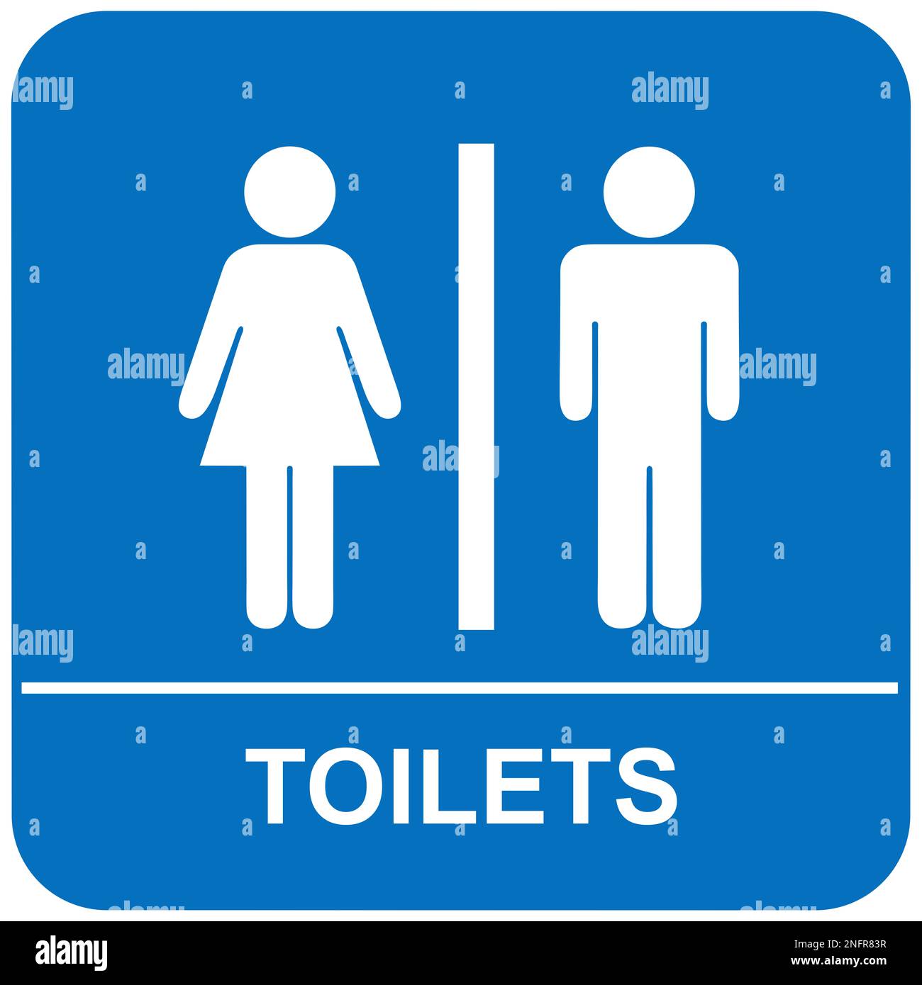 Männer- und Frauentoiletten Stockfoto