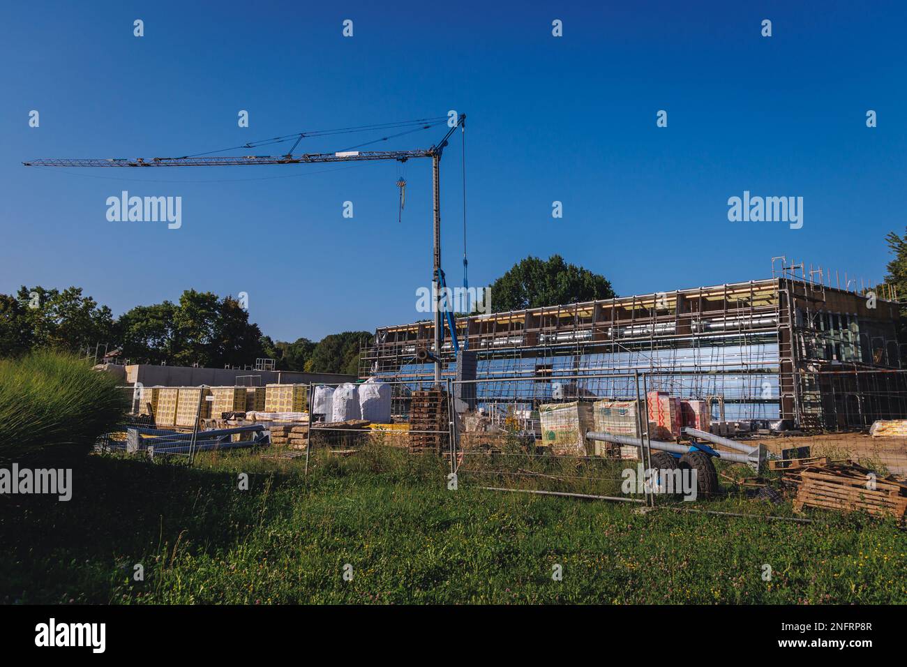 Baustelle im schlesischen Zoologischen Garten in Chorzow, Schlesien, Polen Stockfoto