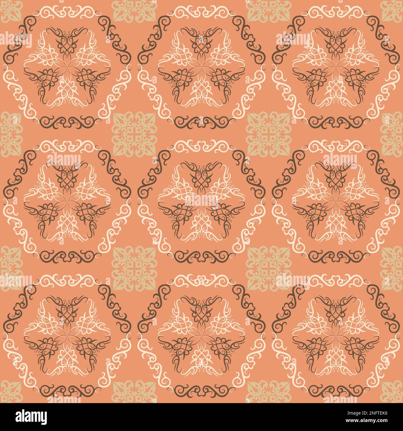 Mustermuster für Stoffe, Innenräume, Keramik und Möbel im arabischen Stil. Probe traditionelle Ornamente der Völker und Länder Asiens, Stock Vektor