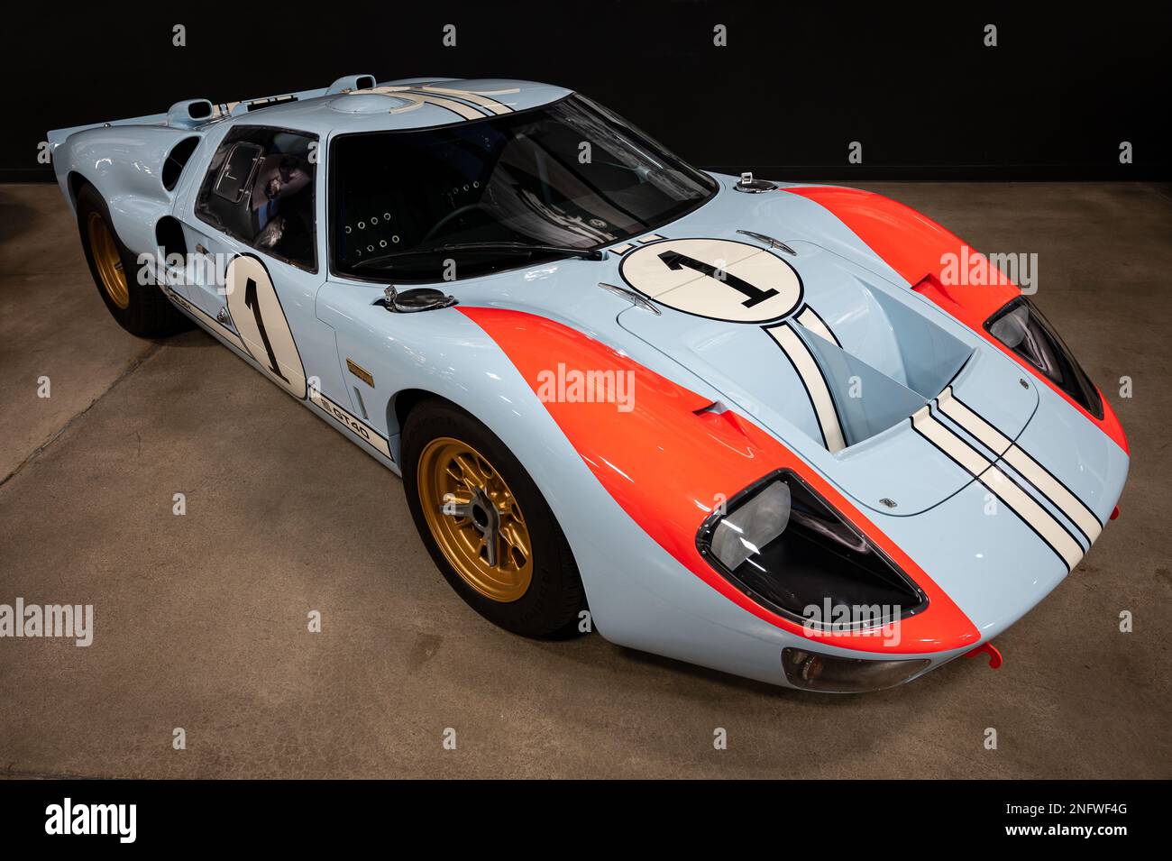Der legendäre 1966 Ford GT40 Gewinner der 24h Le Lemans Stockfotografie