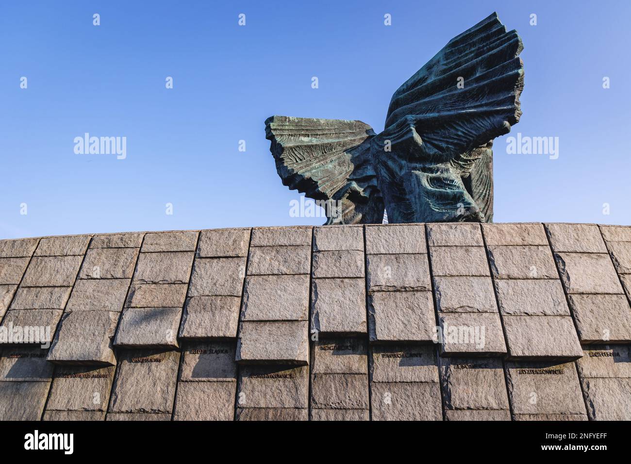 Denkmal für schlesische Aufständische in Kattowitz, Schlesien in Polen Stockfoto