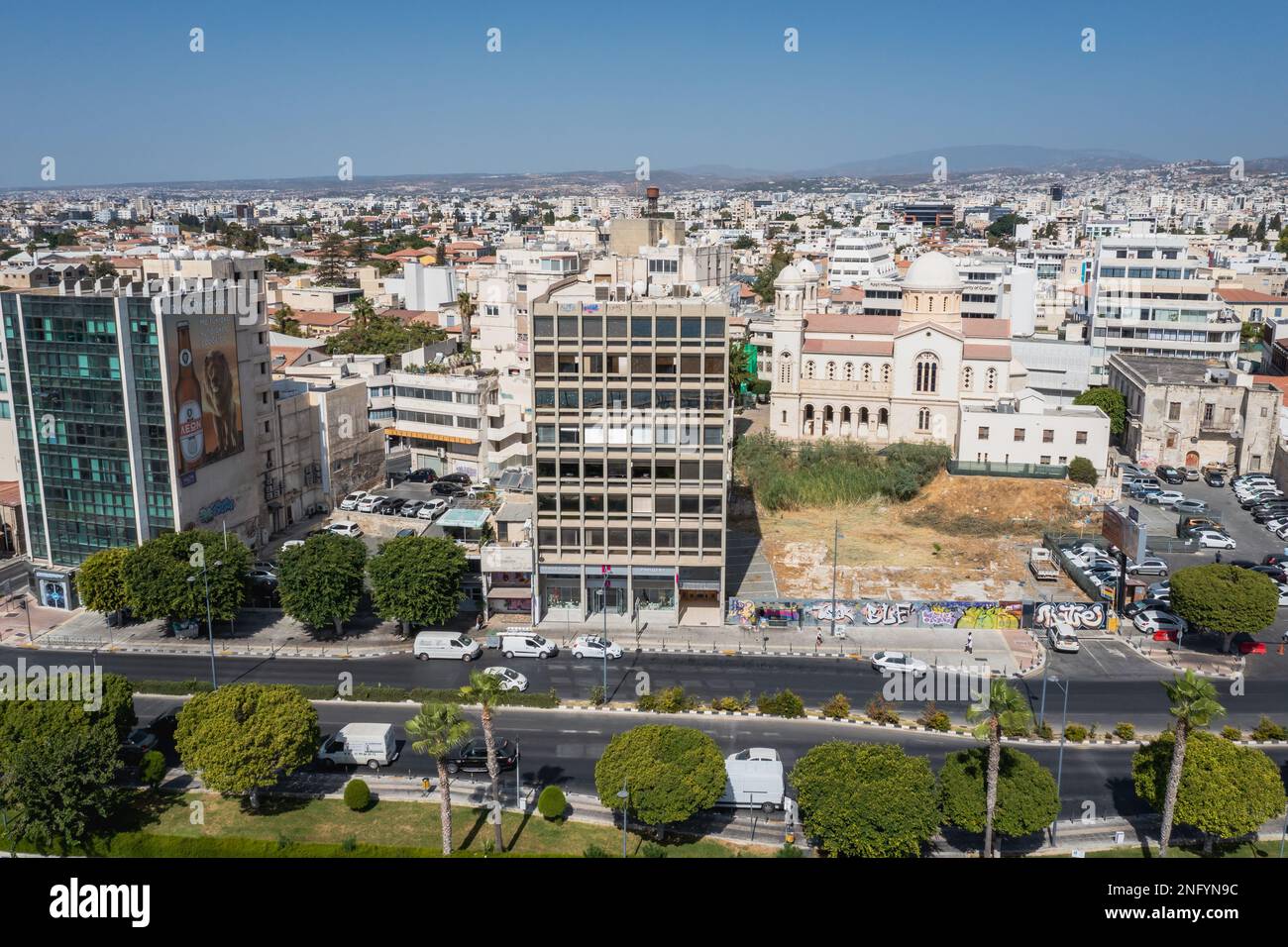 Luftaufnahme der Stadt Limassol im Inselland Zypern Stockfoto