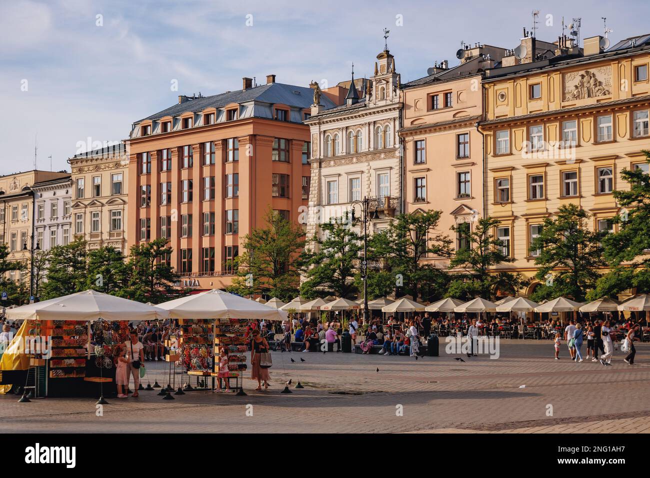 Hauptplatz in der Altstadt von Krakau, Woiwodschaft Kleinpolen von Polen Stockfoto