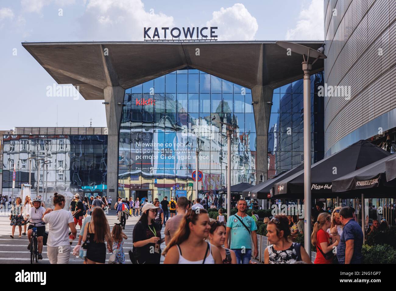 Hauptbahnhof in Kattowitz, Polen Stockfoto