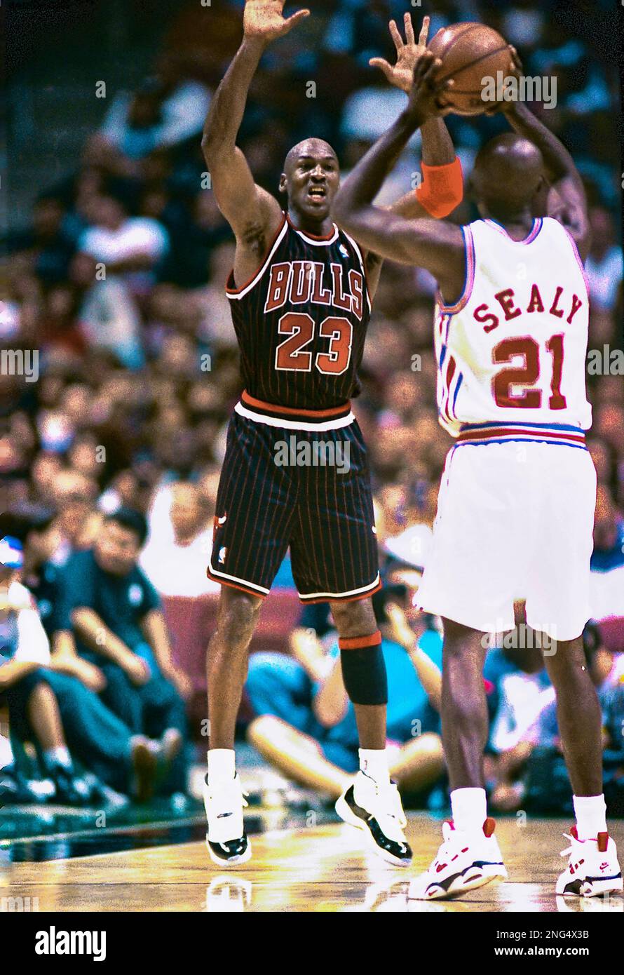 Basketball-NBA Michael Jordan, Chicago Bulls im Jahr 1995. Stockfoto