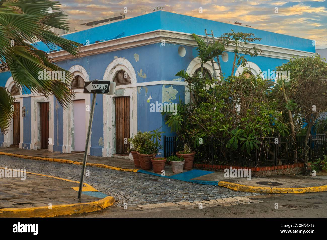 Old San Juan Street Puerto Rico USA Stockfoto