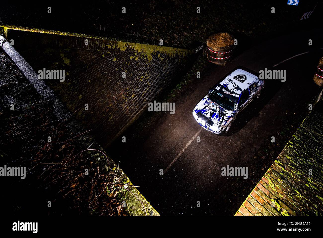 Bethune, Frankreich. 17. Februar 2023. 61 DELEVAL Corentin, FOLNY Clement, Peugeot 306 S16 FRC4 A7, Aktion während des Finale de la Coupe de France des Rallyes - Béthune 2022 vom 17. Bis 18. Februar 2023 um Béthune, Frankreich - Photo Damien Saulnier / DPPI Credit: DPPI Media/Alamy Live News Stockfoto