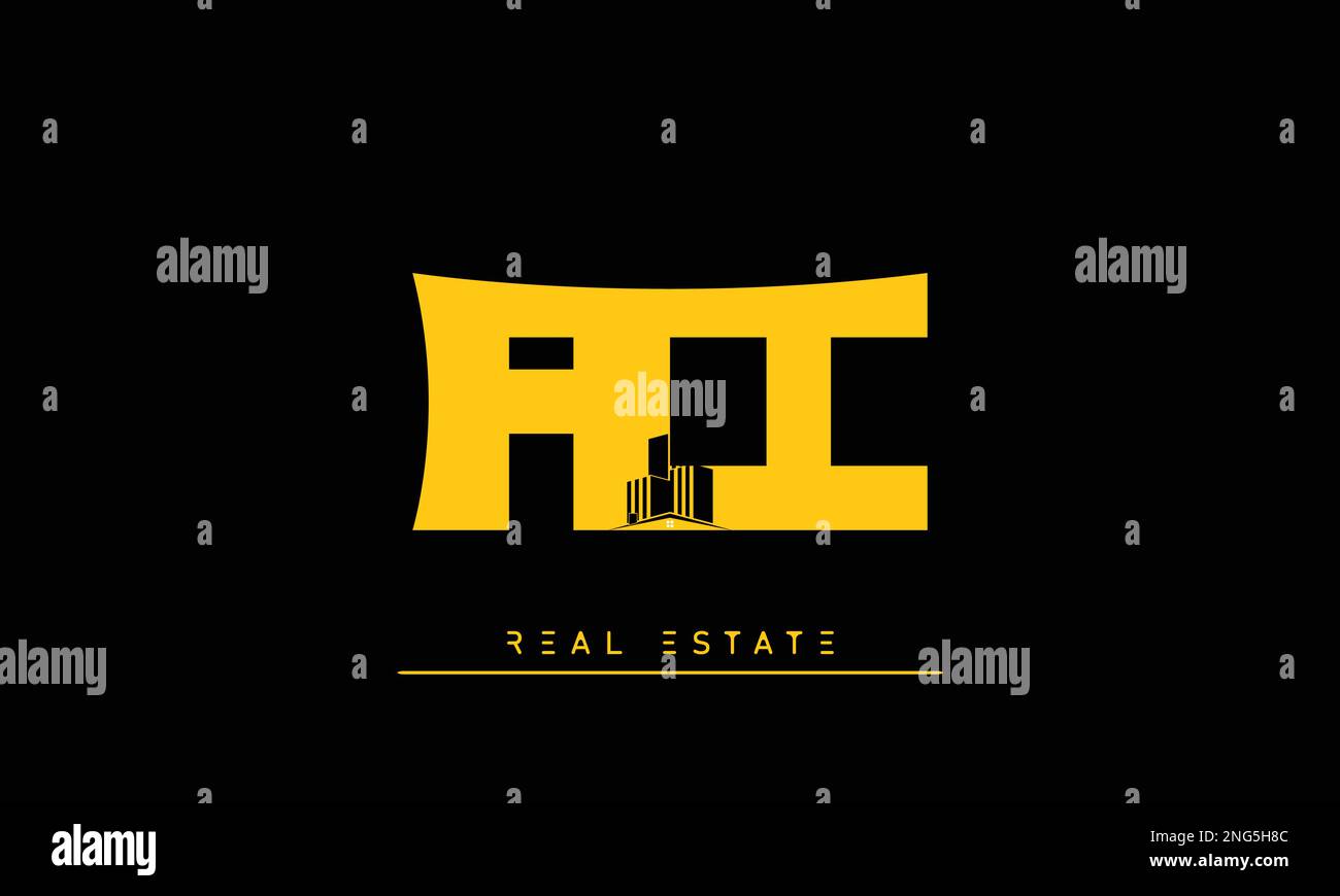 Immobilienbriefe Initialen Monogramm Logo AI , IA Stock Vektor