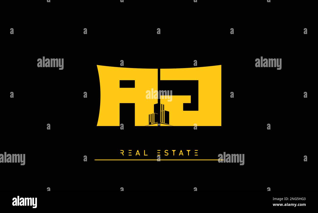Immobilienbriefe Initialen Monogramm Logo AJ , ja Stock Vektor