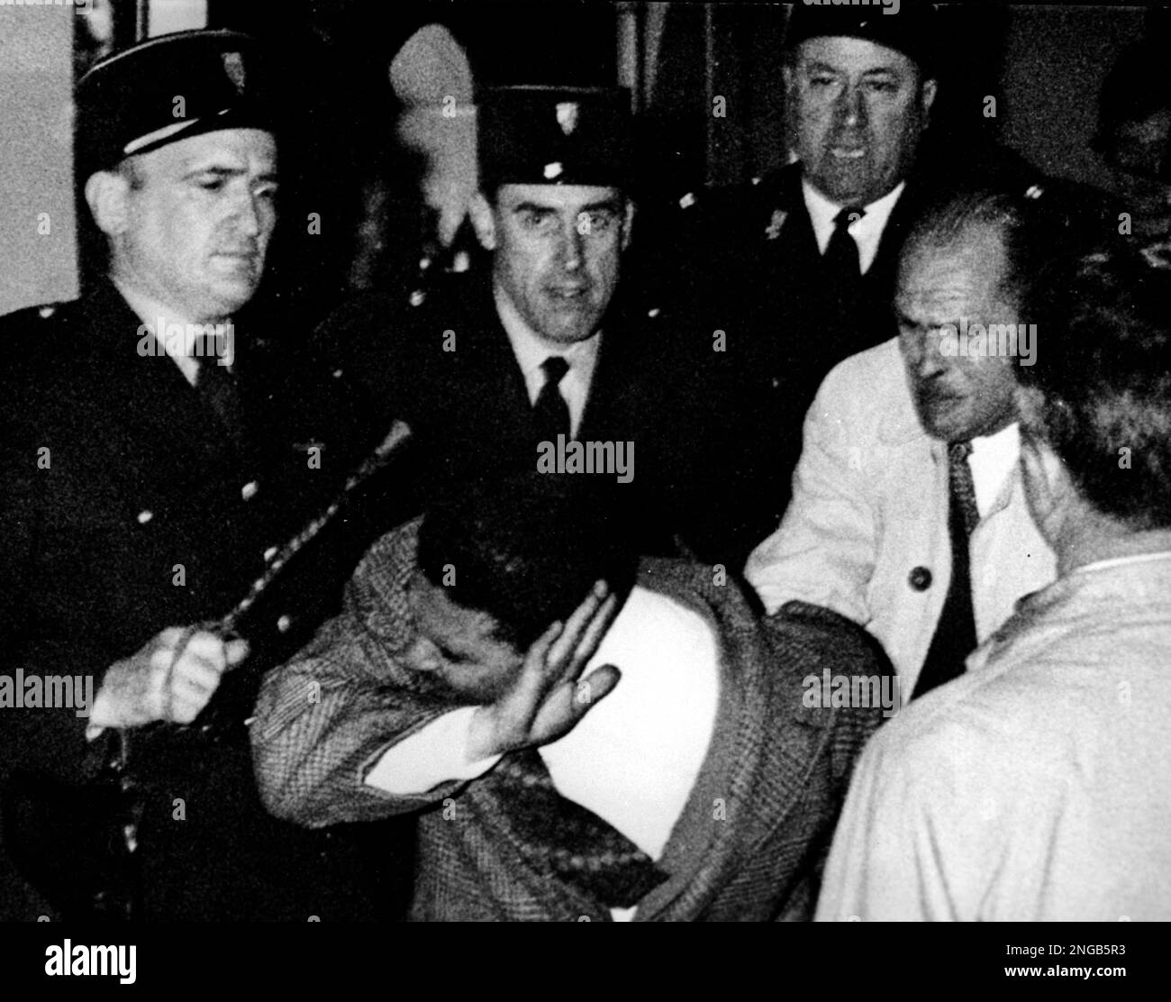 The riots which take place on Oct. 27, 1960 in Paris near the Palais de