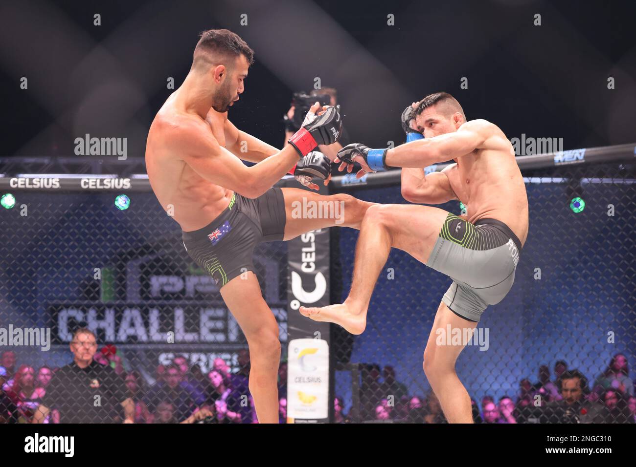 Orlando, Florida, USA. 17. Februar 2023. ORLANDO, Florida - Februar 17 Antonio Caruso und Anthony Romero treten in Woche 4 der PFL Challenger Series am 17. Februar 2023 in den Universal Studios in Orlando, Florida. (Kreditbild: © Aaron Litz/PX Imagens via ZUMA Press Wire) NUR REDAKTIONELLE VERWENDUNG! Nicht für den kommerziellen GEBRAUCH! Kredit: ZUMA Press, Inc./Alamy Live News Stockfoto