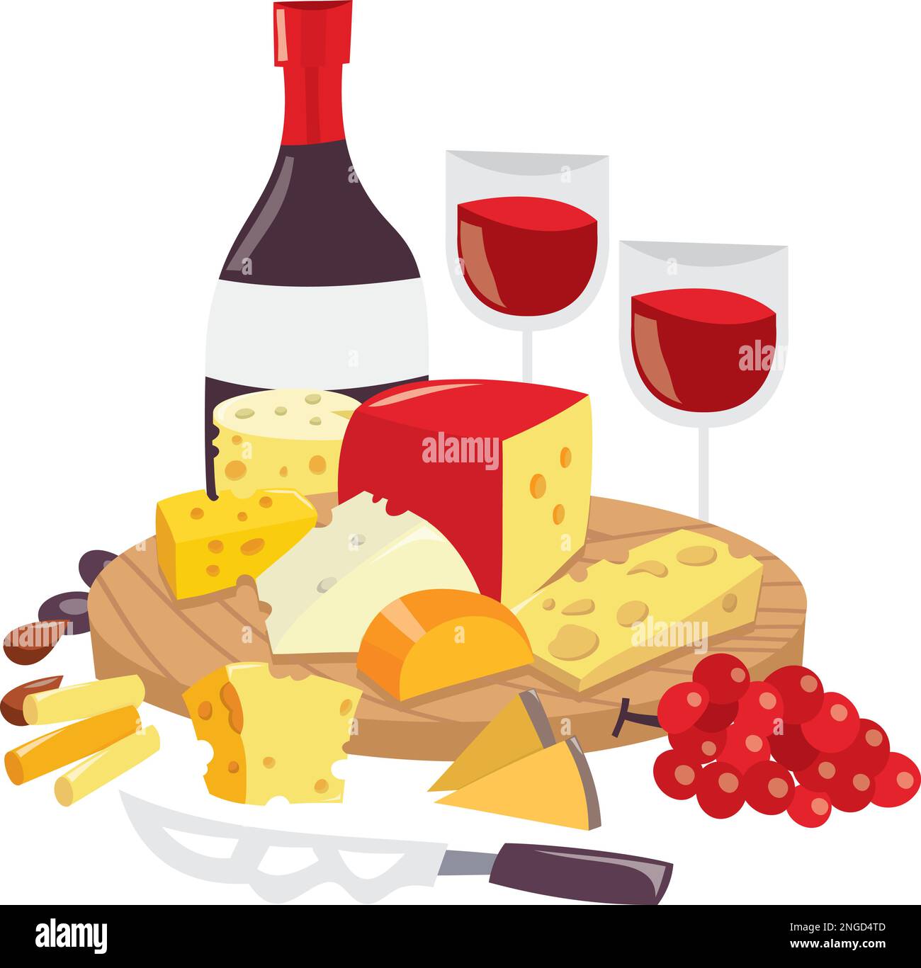 Italienische käseplatte Stock-Vektorgrafiken kaufen - Alamy