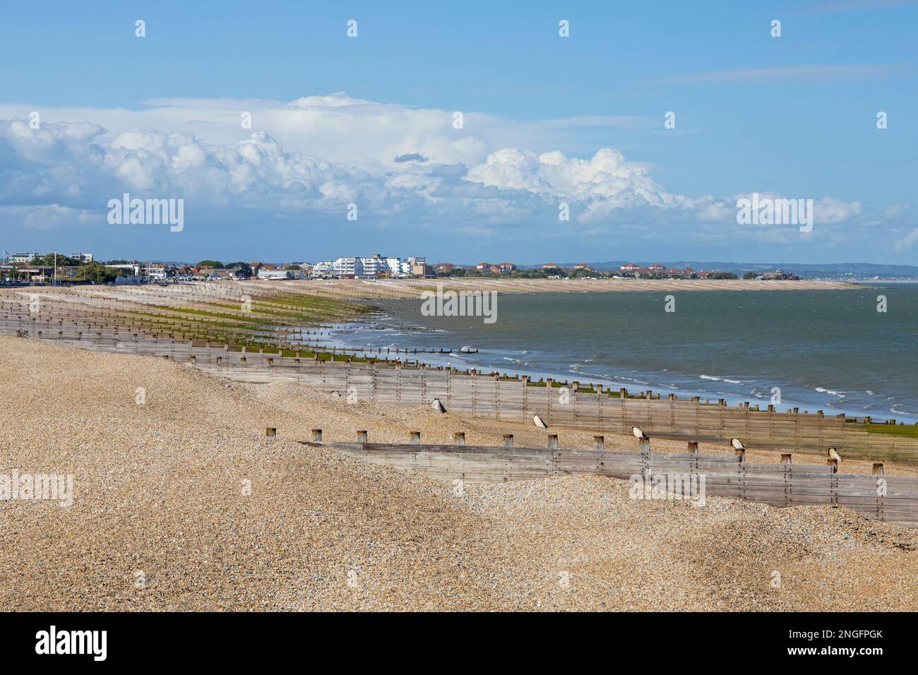 Der Strand in Eastbourne, East Sussex, England, Großbritannien Stockfoto