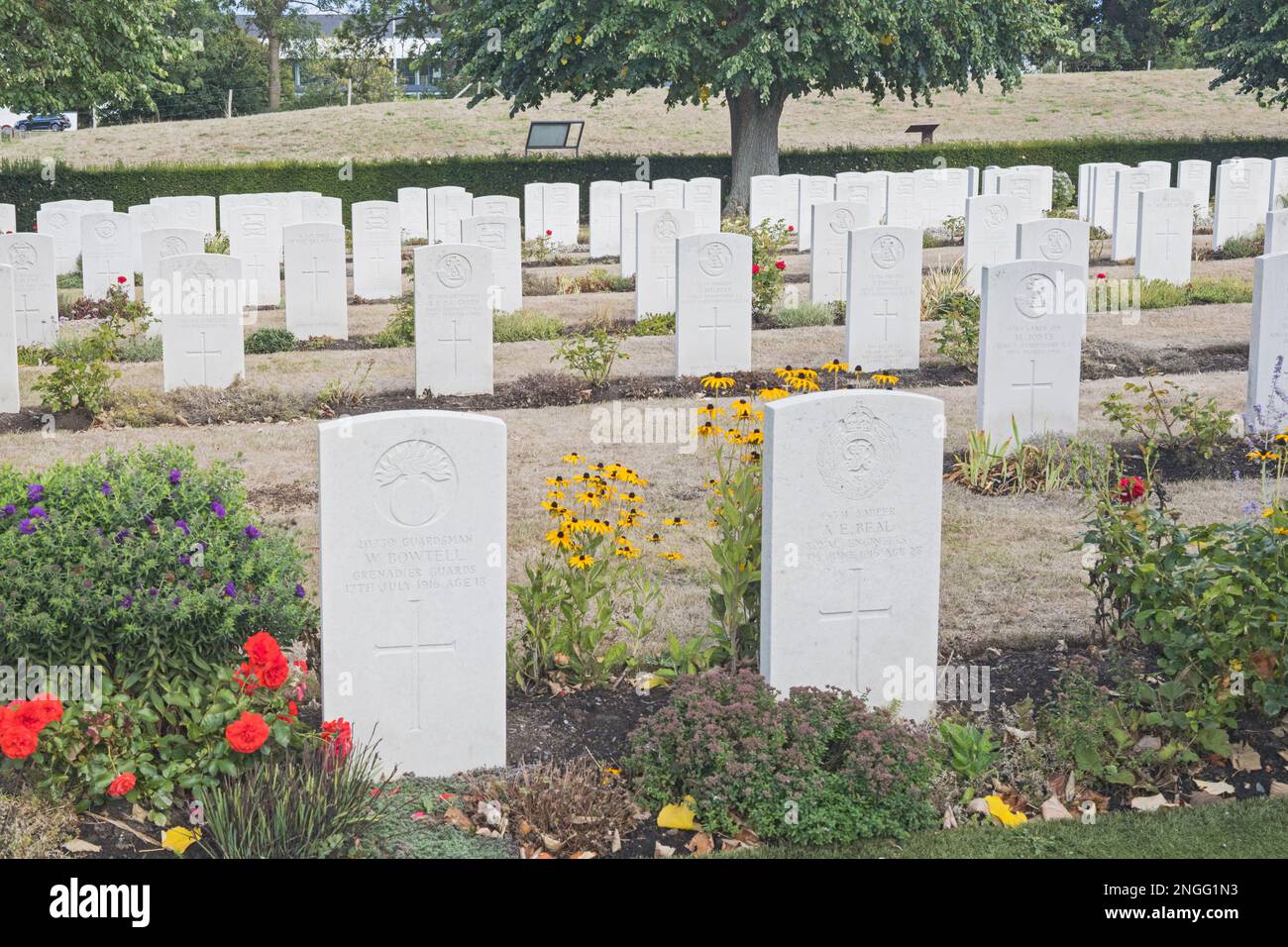 Essex Farm World war One Cemetery, Westflandern, Belgien, Europa, EU Stockfoto